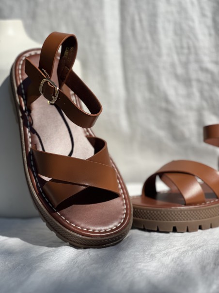 Sandales Louise Camel