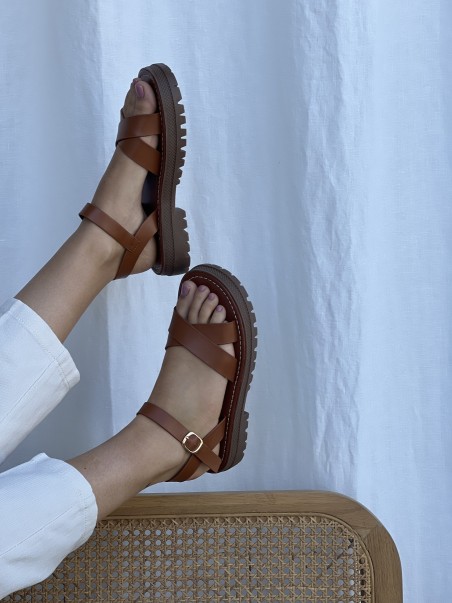 Sandales Louise Camel