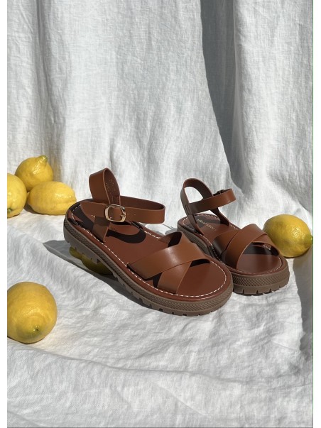 Sandales Louise Camel
